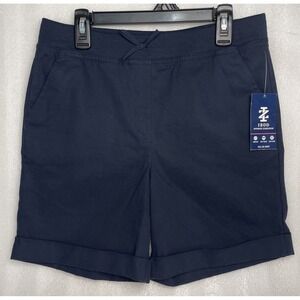 IZOD Navy‎ Blue Girls Uniform Stretch Pull On Shorts Size 10.5 Plus NEW